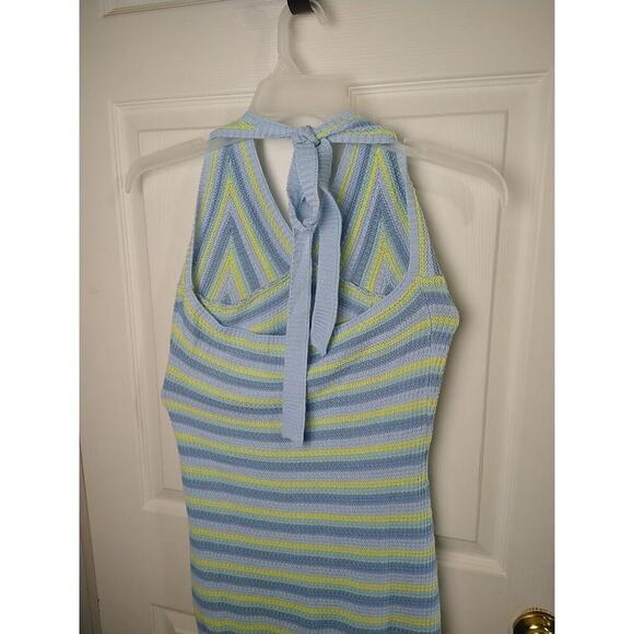 No Comment Knitted High Neck Tie Knee Length Dress. Size L - Picture 7 of 9